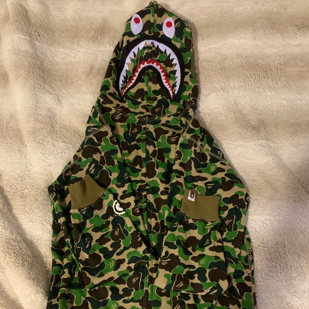 Bape Shark Camo Hoodie Full Zip